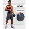 image:imageCOOFANDY Mens Gym Athletic Shorts with Zipper Pockets Quick Dry 7 Workout Running Training ShortsDark Gray