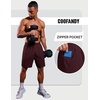 image:imageCOOFANDY Mens Gym Athletic Shorts with Zipper Pockets Quick Dry 7 Workout Running Training ShortsRed
