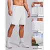 image:imageCOOFANDY Mens Gym Athletic Shorts with Zipper Pockets Quick Dry 7 Workout Running Training ShortsWhite