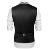 image:imageCOOFANDY Mens Halloween Victorian Vest Steampunk Double Breasted Suit Vest Slim Fit Brocade Paisley Floral WaistcoatRed