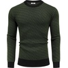 image:imageCOOFANDY Mens Knitted Dress Sweaters Casual Pullover Sweater Soft Long Sleeve Slim Fit Crewneck SweaterArmy Green