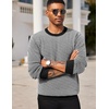 image:imageCOOFANDY Mens Knitted Dress Sweaters Casual Pullover Sweater Soft Long Sleeve Slim Fit Crewneck SweaterNavy Blue