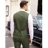 image:imageCOOFANDY Mens Layered Suit Vest Business Dress Vests Formal Wedding Waistcoat Slim FitArmy Green