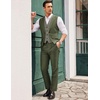 image:imageCOOFANDY Mens Layered Suit Vest Business Dress Vests Formal Wedding Waistcoat Slim FitArmy Green