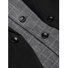 image:imageCOOFANDY Mens Layered Suit Vest Business Dress Vests Formal Wedding Waistcoat Slim FitBlack Plaid