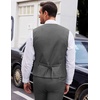 image:imageCOOFANDY Mens Layered Suit Vest Business Dress Vests Formal Wedding Waistcoat Slim FitDark Gray