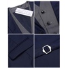 image:imageCOOFANDY Mens Layered Suit Vest Business Dress Vests Formal Wedding Waistcoat Slim FitNavy