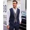 image:imageCOOFANDY Mens Layered Suit Vest Business Dress Vests Formal Wedding Waistcoat Slim FitNavy