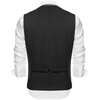 image:imageCOOFANDY Mens Layered Suit Vest Business Dress Vests Formal Wedding Waistcoat Slim FitPure Black