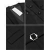 image:imageCOOFANDY Mens Layered Suit Vest Business Dress Vests Formal Wedding Waistcoat Slim FitPure Black