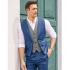 image:imageCOOFANDY Mens Layered Suit Vest Business Dress Vests Formal Wedding Waistcoat Slim FitRoyal Blue