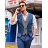 image:imageCOOFANDY Mens Layered Suit Vest Business Dress Vests Formal Wedding Waistcoat Slim FitRoyal Blue