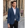 image:imageCOOFANDY Mens Linen Casual Blazer Slim Fit Sport Coat Two Button Summer Suit Jacket Lightweight Business Sport JacketBlue