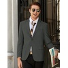 image:imageCOOFANDY Mens Linen Casual Blazer Slim Fit Sport Coat Two Button Summer Suit Jacket Lightweight Business Sport JacketDark Grey