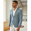 image:imageCOOFANDY Mens Linen Casual Blazer Slim Fit Sport Coat Two Button Summer Suit Jacket Lightweight Business Sport JacketDusty Blue