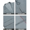 image:imageCOOFANDY Mens Linen Casual Blazer Slim Fit Sport Coat Two Button Summer Suit Jacket Lightweight Business Sport JacketDusty Blue