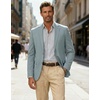 image:imageCOOFANDY Mens Linen Casual Blazer Slim Fit Sport Coat Two Button Summer Suit Jacket Lightweight Business Sport JacketDusty Blue