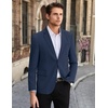 image:imageCOOFANDY Mens Linen Casual Blazer Slim Fit Sport Coat Two Button Summer Suit Jacket Lightweight Business Sport JacketNavy Blue