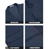 image:imageCOOFANDY Mens Linen Casual Blazer Slim Fit Sport Coat Two Button Summer Suit Jacket Lightweight Business Sport JacketNavy Blue