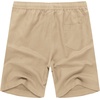 image:imageCOOFANDY Mens Linen Shorts Casual 9 7 Elastic Waist Drawstring Summer Beach Shorts1 Dark Khaki