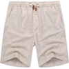 image:imageCOOFANDY Mens Linen Shorts Casual 9 7 Elastic Waist Drawstring Summer Beach Shorts1 Light Khaki