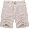image:imageCOOFANDY Mens Linen Shorts Casual 9 7 Elastic Waist Drawstring Summer Beach Shorts1 Light Khaki