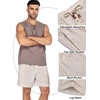 image:imageCOOFANDY Mens Linen Shorts Casual 9 7 Elastic Waist Drawstring Summer Beach Shorts1 Light Khaki