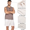 image:imageCOOFANDY Mens Linen Shorts Casual 9 7 Elastic Waist Drawstring Summer Beach Shorts1 White