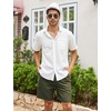image:imageCOOFANDY Mens Linen Shorts Casual 9 7 Elastic Waist Drawstring Summer Beach ShortsBlack