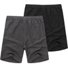 image:imageCOOFANDY Mens Linen Shorts Casual 9 7 Elastic Waist Drawstring Summer Beach ShortsBlack Dark Grey