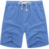 image:imageCOOFANDY Mens Linen Shorts Casual 9 7 Elastic Waist Drawstring Summer Beach ShortsDenim Blue
