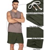 image:imageCOOFANDY Mens Linen Shorts Casual 9 7 Elastic Waist Drawstring Summer Beach ShortsGreen