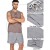 image:imageCOOFANDY Mens Linen Shorts Casual 9 7 Elastic Waist Drawstring Summer Beach ShortsLight Grey