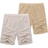 image:imageCOOFANDY Mens Linen Shorts Casual 9 7 Elastic Waist Drawstring Summer Beach ShortsLight Khaki Dark Khaki