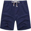 image:imageCOOFANDY Mens Linen Shorts Casual 9 7 Elastic Waist Drawstring Summer Beach ShortsNavy Blue