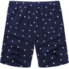 image:imageCOOFANDY Mens Linen Shorts Casual 9 7 Elastic Waist Drawstring Summer Beach ShortsNavy Pineapple