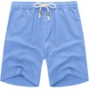 image:imageCOOFANDY Mens Linen Shorts Casual 9 7 Elastic Waist Drawstring Summer Beach ShortsSky Blue