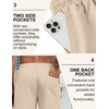 image:imageCOOFANDY Mens Linen Shorts Casual Drawstring Elastic Waist Lightweight Summer Vacation Beach ShortsBeige