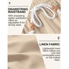 image:imageCOOFANDY Mens Linen Shorts Casual Drawstring Elastic Waist Lightweight Summer Vacation Beach ShortsBeige