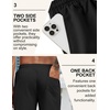 image:imageCOOFANDY Mens Linen Shorts Casual Drawstring Elastic Waist Lightweight Summer Vacation Beach ShortsBlack
