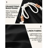image:imageCOOFANDY Mens Linen Shorts Casual Drawstring Elastic Waist Lightweight Summer Vacation Beach ShortsBlack