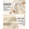 image:imageCOOFANDY Mens Linen Shorts Casual Drawstring Elastic Waist Lightweight Summer Vacation Beach ShortsCream