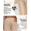 image:imageCOOFANDY Mens Linen Shorts Casual Drawstring Elastic Waist Lightweight Summer Vacation Beach ShortsDark Beige