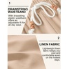 image:imageCOOFANDY Mens Linen Shorts Casual Drawstring Elastic Waist Lightweight Summer Vacation Beach ShortsDark Beige