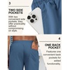 image:imageCOOFANDY Mens Linen Shorts Casual Drawstring Elastic Waist Lightweight Summer Vacation Beach ShortsDark Blue