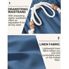 image:imageCOOFANDY Mens Linen Shorts Casual Drawstring Elastic Waist Lightweight Summer Vacation Beach ShortsDark Blue