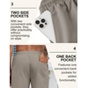 image:imageCOOFANDY Mens Linen Shorts Casual Drawstring Elastic Waist Lightweight Summer Vacation Beach ShortsDark Grey