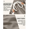 image:imageCOOFANDY Mens Linen Shorts Casual Drawstring Elastic Waist Lightweight Summer Vacation Beach ShortsDark Grey