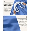 image:imageCOOFANDY Mens Linen Shorts Casual Drawstring Elastic Waist Lightweight Summer Vacation Beach ShortsDenim Blue