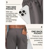 image:imageCOOFANDY Mens Linen Shorts Casual Drawstring Elastic Waist Lightweight Summer Vacation Beach ShortsGrey